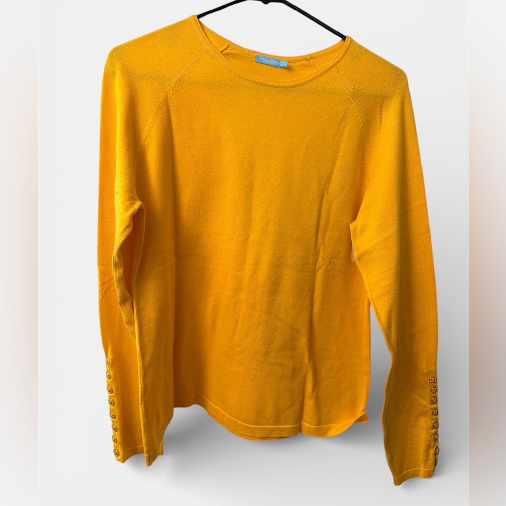 J McLaughlin Jamey Yellow Women's Large Crew‎ Neck Long Sleeve Top - Picture 7 of 7